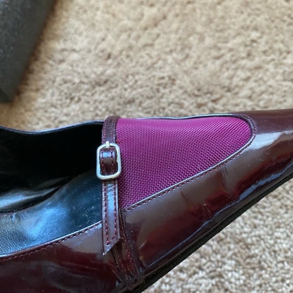 Ladies sz 40Monica Magali stilettos. Wine, pointy toe, EUC - Picture 6 of 8